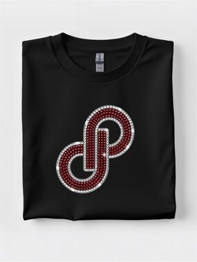 Posh logo shirt graphic tee. Faux rhinestone new XXL 2Xl 3XL black or white